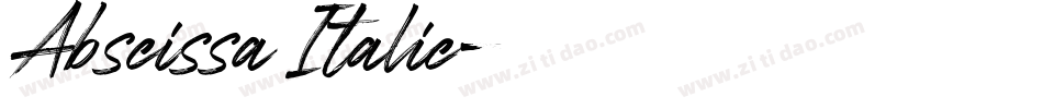 Abscissa Italic字体转换